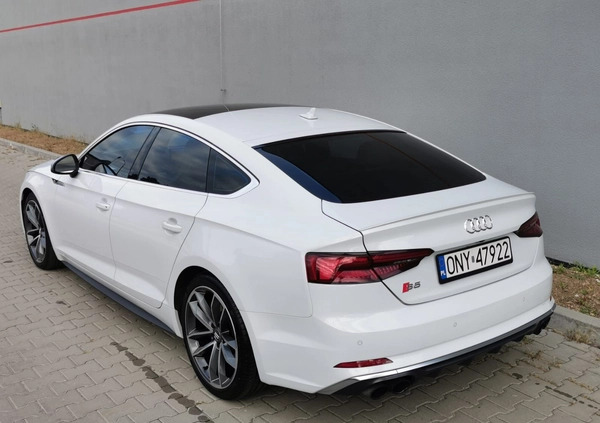 Audi S5 cena 157000 przebieg: 92000, rok produkcji 2017 z Nysa małe 436